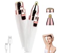 Blissean Facial Shaver, Glowtrim Premium Facial Shaver, 2-in-1 Women's Eyebrow and Face Hair Removal Device, Electric Eyebrow Trimmer Pen for Women (White,1Pcs)