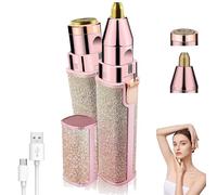 Blissean Facial Shaver, Glowtrim Premium Facial Shaver, 2-in-1 Women's Eyebrow and Face Hair Removal Device, Electric Eyebrow Trimmer Pen for Women (Starlight,1Pcs)