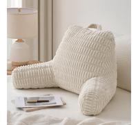 Blissful Diary Cuscino da lettura, elegante cuscino da letto con memory foam triturato, per adulti e bambini, cuscino per la schiena, per letto e divano seduti, con braccia e tasche e fodera lavabile