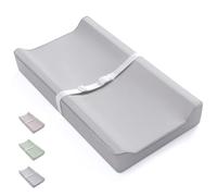 Blissful Diary Fasciatoio in pelle vegana con rivestimento in poliuretano impermeabile e facile da pulire, misura standard, accogliente, fasciatoio per tavoli/tavoli, colore grigio chiaro