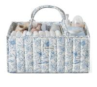Blissful Diary Organizer floreale per pannolini, elegante cestino portaoggetti per la cameretta dei bambini, regalo per baby shower, lista nascita, essenziale per neonati, organizer per bambini, rosa