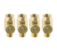 BlissfulAbode 4PCS 1/4 NPT Valvola regolatore di pressione dell'aria in linea in ottone massiccio strumento ad aria compressa con manopola regolabile per uso industriale