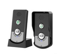 BlissfulAbode Campanello senza fili, 1000 m, citofono bidirezionale, con batteria da 2000 mAh, impermeabile, unità esterna Smart Core, copertura a 8 piani, nero e bianco, per villa, casa, ufficio