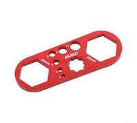 BlissfulAbode Chiave di copertura per forcella anteriore precisa per RockSHOX Shock Absorber Copertura superiore in lega di alluminio che offre una presa sicura e uso multifunzione (rosso)