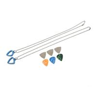 BlissfulAbode Collana con supporto per plettro dal design unico, può ospitare comodamente fino a tre plettri standard (blu)