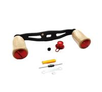 BlissfulAbode PER DAIWA PER ABU FAI DA TE Cork MANOPOLA piatta 3K in fibra di carbonio Reel braccio Maniglia 85mm rosso