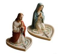 BlissfulAbode Porta rosario in resina con la Vergine Maria progettata per la devozione personale e la visualizzazione, con elegante artigianato da utilizzare su scrivanie, scaffali (uomini)