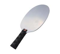 BlissfulAbode Racchetta da ping pong con corpo in metallo e comoda impugnatura in legno per allenamento della forza e consolidamento dei movimenti di base, manico lungo