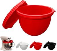 BlissfulAbode Rivestimento versatile in silicone per mixer KitchenAid 5 Qt - facile pulizia e ciotola rossa - 400 g
