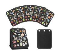 BlissfulAbode Robusta vetrina per badge in feltro con cinque per organizzare spille e spille, colore nero