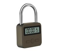 BlissfulAbode Timer in metallo con display LCD, lucchetto temporizzato multifunzione, tempo elettronico 99 ore, con chip intelligente integrato