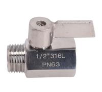 BlissfulAbode Valvola a sfera in acciaio inox 304 1/2 pollice femmina X maschio NPT filettatura 50mm lungo soffione doccia valvola di arresto parti bagno casa