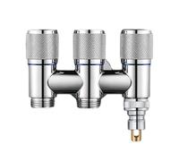 BlissfulAbode WC della valvola di deviazione dell'acqua 1-In-3-Out per l'argento della valvola di angolo a tre vie del partner