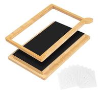 BLISSIQUEE Strumento ausiliario senza pieghe per matite tessili, lavabile in lavatrice e tinture per tessuti, lavabile in lavatrice, accessorio per dipingere con 10 stencil, antiscivolo prima della