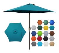 Blissun Ombrellone da giardino da 2,3 m, con manovella inclinabile a pulsante (cerulean)