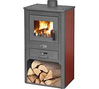 Blist - Stufa a legna 9 kw colore Bordeaux