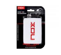 Blister (2 Pz) Polsino Nox Bianco Logo Rosso Mublro2ud White