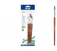 Blister 5 pennelli rotondi (Pelo di Cabra e sintetico) Serie 101 n. 0,4, 6, 8 e 12