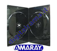 Blister 58pz Custodia AMARAY CD/DVD Black Slim 2pst (58XD60009)