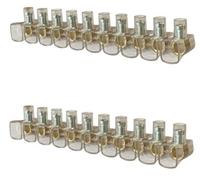 Blister da 2 stecche di morsetti unipolari forbox a cappuccio da 10 poli 16mmq