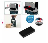 Blister da 3 Tamponi 6 4913 NERO Trodat Cuscinetto inchiostrato Printy 4913