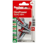 Angle Nails Fischer Duopower 535001 Studs 8 X 40 Mm 4 Units NUOVO
