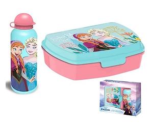 Blister Sandwichera + Cantimplora aluminio Frozen Disney 500ml