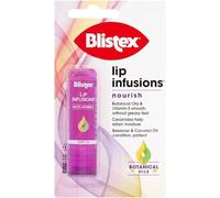 Blistex Lip Infusions Restore Lip Balm Confezione da 2; Aiuta a lenire le labbra secche e screpolate; Cura delle labbra infusa con olio di cocco e cera d'api naturale; Confezione da 2, arancione (Nour