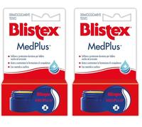 Blistex, MedPlus Balsamo Labbra in Vasetto, Sollievo Immediato per Labbra Screpolate, Secche e Arrossate, Formula Lenitiva con Mentolo e Canfora - Formato in Vasetto 7g (Confezione da 2)