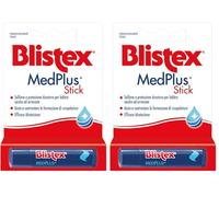 Blistex, MedPlus Balsamo Stick per Labbra, Sollievo Immediato per Labbra Screpolate, Secche e Arrossate, Formula Lenitiva con Mentolo e Canfora - In Stick (Confezione da 2)
