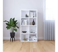 (Blitzlie ferung) Scaffale in legno a cubi, libreria, da parete, per soggiorno, cucina, ufficio, vintage, libreria/credenza, bianco, 66 x 30 x 130 cm