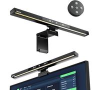 BlitzMax Lampada da Monitor con Telecomando+Touch Control, 42cm Lampada da Scrivania LED USB, Dimmerazione e Temperatura colore continue, Funzione memoria, Antiriflesso Schermo, Casa/Ufficio/Gioco