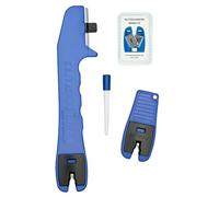 BLITZSCHÄRFER Set da 4 pezzi affilacoltelli affilatore per coltelli e forbici Blitzschärfer Mini-Blitz Affilatore in Ceramica placchette di ricambio in carburo manuale e portatile