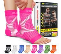 BLITZU Calzini per fascite plantare con supporto per arco plantare, fascia a compressione per la cura del piede, allevia gonfiore e sperone calcaneare, supporto per caviglia, allevia il dolore