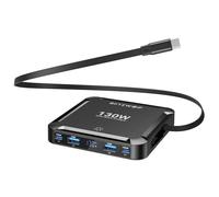 BlitzWolf® BW-S32 - Stazione di ricarica rapida da tavolo PD a 5 porte (2xUSB-C+3xUSB-A) da 130 W con display digitale
