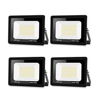 Blivrig 4pack 100W Faretto Led Esterno, 10000LM Fari di Sicurezza Bianco Caldo 3000k, Impermeabile IP66, per Giardino, Garage, Patio, Strade