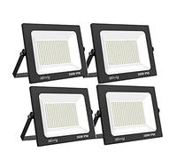 Blivrig 4PCS Faretto LED da esterno 300W Bianco Freddo 6500K, 30000LM Faretti LED Luce Bianca Fredda, Faro LED IP66 Impermeabile, Proiettore LED Wall Mount, Proiettori LED per Giardino, Patio