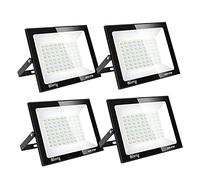 Blivrig 4psc 50W Faretto LED da Esterno,5000LM Faro LED Esterno,Proiettore da Esterno Impermeabile IP66,6000K Bianco freddo Luce di Sicurezza per Giardino,Corridoio,Illuminazione Interna ed Esterna