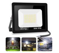 Blivrig 50W Faro LED da esterno Bianco Freddo 6500K, 5000LM Faretto LED Parete, IP66 Impermeabile Fari LED per Casa Cortile Giardino Palestra Garage