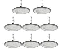 Blivrig 8PCS 200W 24000LM Lampada LED Sospensione Industriale UFO interno 6500K Bianco Freddo, SMD 2835 LED Lampadario Industrial LED Alto IP65 Impermeabile, per Capannoni, Officina, Magazzino