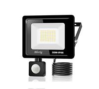 Blivrig faro led esterno con sensore movimento 50W IP66 Impermeabile faretto esterno con sensore di movimento 5000LM faretto led da esterno 3000K Bianco Caldo per Cortile,Giardino
