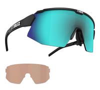 Occhiali Bliz Breeze nero opaco con lenti fumè blu