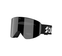 Bliz - Maschera da sci - Flow Matte Black Smoke w/ Silver Mirror in Silicone - Nero