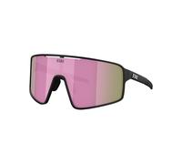 BLIZ - Occhiali da sole robusti e leggeri - P001S Matt Black Brown w Pink Mirror in Pelle - Nero