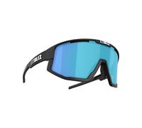 BLIZ - Occhiali da sole sportivi - Fusion Matt Black Smoke W Blue Multi in Pelle - Nero Nero