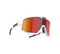 BLIZ - Occhiali da sole sportivi - Fusion Matt White Smoke W Red Multi in Pelle - Bianco Bianco