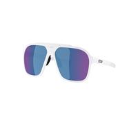 BLIZ - Occhiali da sole versatili - A002 White Grey w Blue Mirror in Pelle - Bianco Bianco