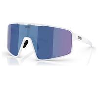 Bliz p001 occhiali bianchi lente a specchio blu