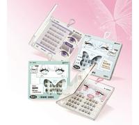 BLJ - Comic Eyes Glue-free False Eyelashes Butterfly Series - 5 Types #HD03 White Moon - 30 Clusters