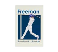 BLJKHTGG Poster di Freddie Freeman, poster su tela con motivo baseball (2), decorazione per camera da letto, paesaggio decorativo, idea regalo, 60 x 90 cm